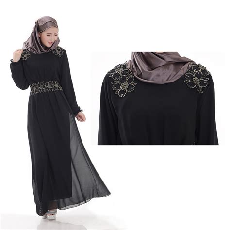 Wholesale Muslim Womens Long Sleeve Abaya Islamic Maxi Dress Buy