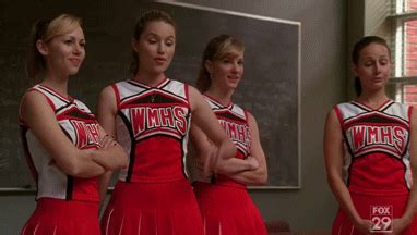 Songs performed by the unholy trinity of glee. brittany pierce unholy trinity gif | WiffleGif