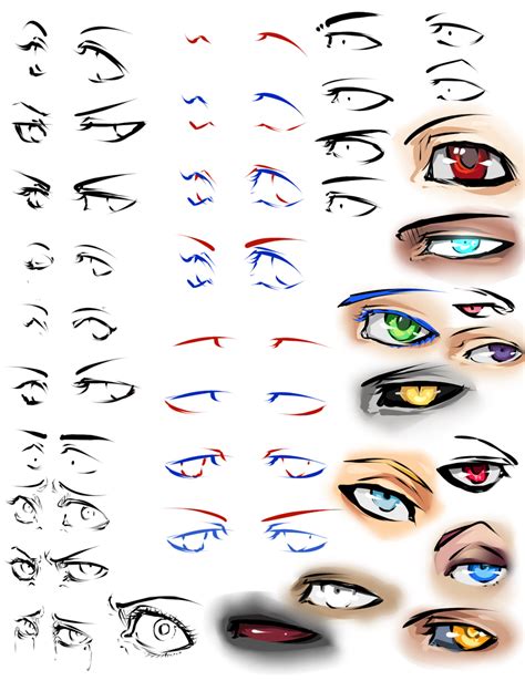I recommend drawing both at the same time to ensure symmetry. More anime eyes and tips by moni158 on DeviantArt