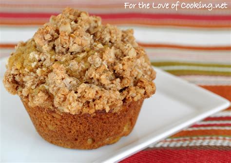 Pumpkin Muffins With Oatmeal Streusel Topping For The Love Of Cooking
