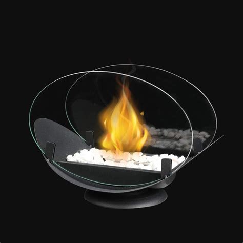 Jhy Design Oval Tabletop Fire Bowl Pot With Two Sided Glass 245 Cm
