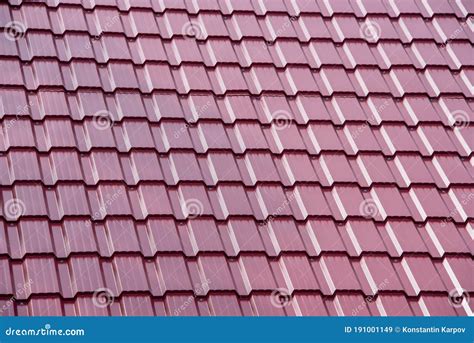 Close Up Of Red Metal Roof Of A House Stock Image Image Of Roof