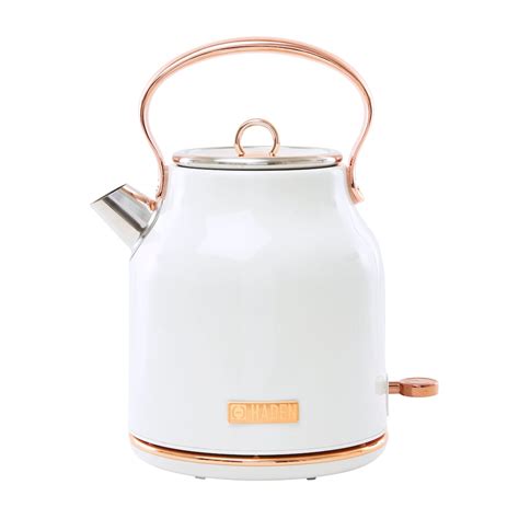 Haden Heritage 17l Electric Kettle Ivory And Chrome The Home Depot
