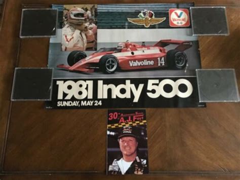 Aj Foyt Original Indy 500 Poster 30th Anniversary Salute Ebay