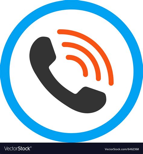 Phone Call Rounded Icon Royalty Free Vector Image