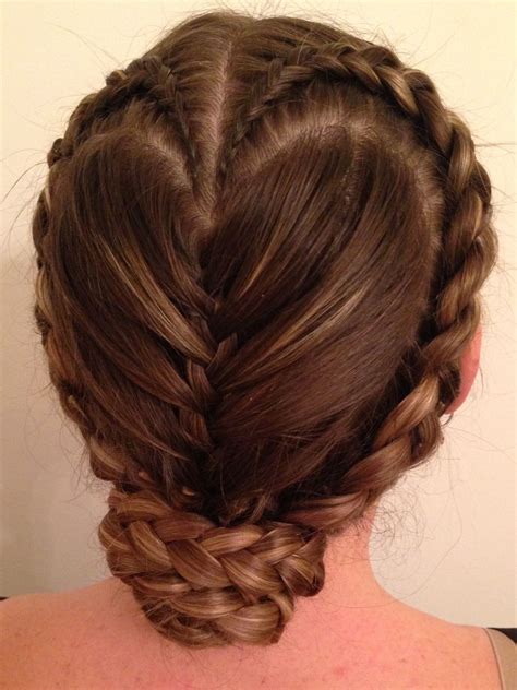 braided heart two dutch braids with a french in the middle hair styles hair beauty hairstyle