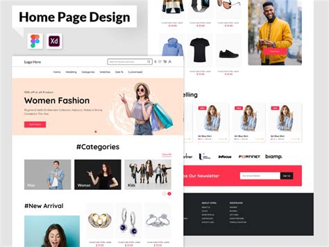 Ecommerce Home Page Design By Afaq Jamil ~ Epicpxls