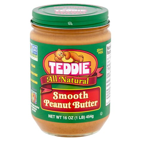 Teddie All Natural Smooth Peanut Butter 16 Oz