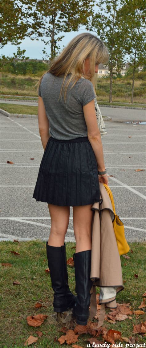 Skirts Leather Pleated Skirt Pleated Skirt