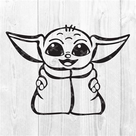 Baby Yoda Svg Cut File Svg File For Silhouette Free Svg Vector