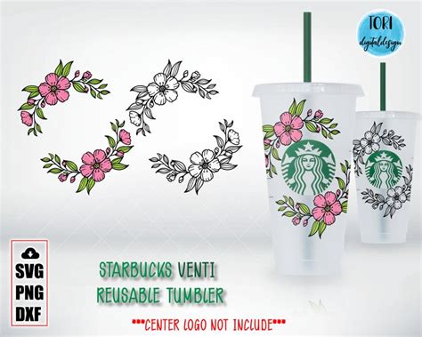Vinyl Decal Projects Layered Vinyl Cup Wrap Flower Svg Cup Design