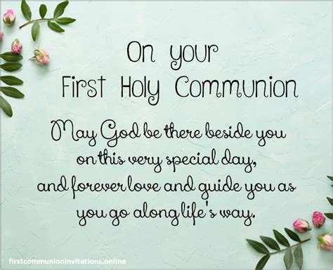 First Communion Wishes Quotations And Verses First Communion Invitations