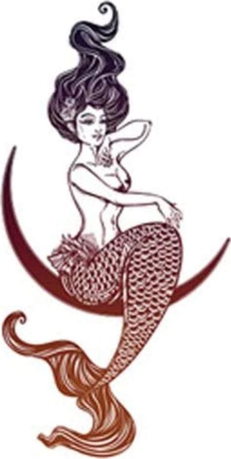 Beautiful Topless Mermaid On Moon 1 Vinyl Decal Sticker Shinobi Stickers