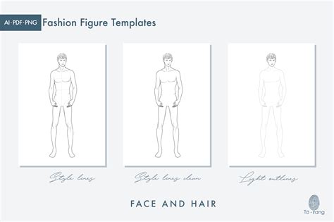 Male Croquis For Fashion Illustration 9 Heads Fashion Figure Template