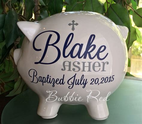 14 cutest and unusual baby boy gifts you will ever find in 2020. Baptism Gift, Christening Gift, Personalized Piggy Bank ...