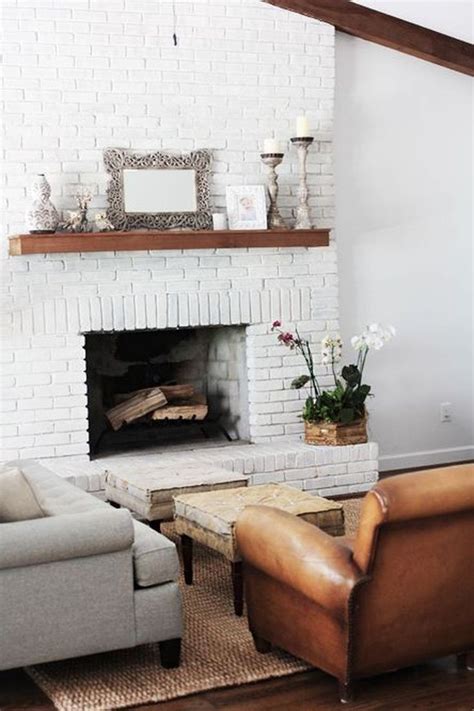 Modern Rustic Painted Brick Fireplaces Ideas 41 Farm House Living