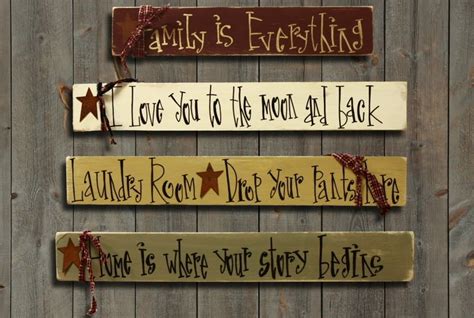 Your Saying Custom Primitive Rustic Wood Sign T Ooak Wooden Signs