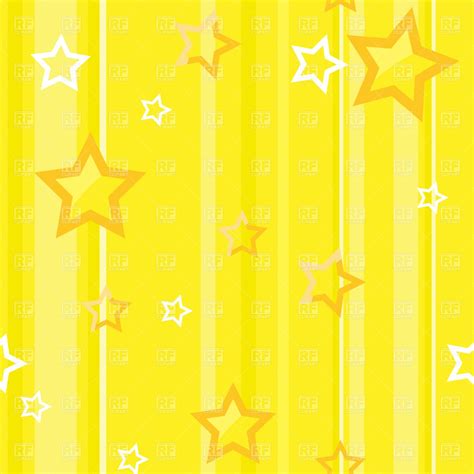 Striped Yellow Background With Stars Vector Image Vector