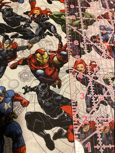 Marvel Avengers Unite Cotton Fabric Etsy