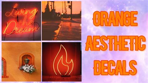 So if you're looking to apply one on a brick surface, then here's a list of the best, cute aesthetic image ids for roblox. Roblox Bloxburg - Orange Aesthetic Decal Id's - YouTube | Orange aesthetic, Roblox pictures, Roblox