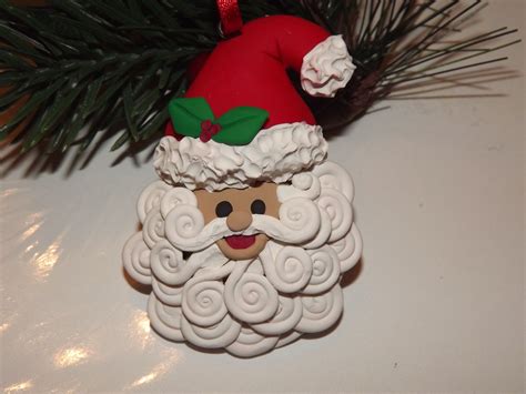 Polymer Clay Santa Christmas Clay Novelty Christmas Christmas