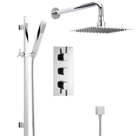 Günstige preise & mega auswahl für rain shower set und vieles mehr. New Complete Thermostatic Shower System 2 Outlets - Triple ...