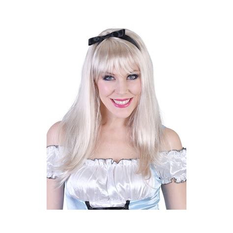 wig alice long blonde with fringe