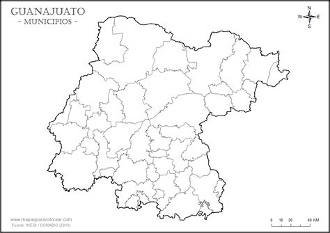 Mapa De Guanajuato MX