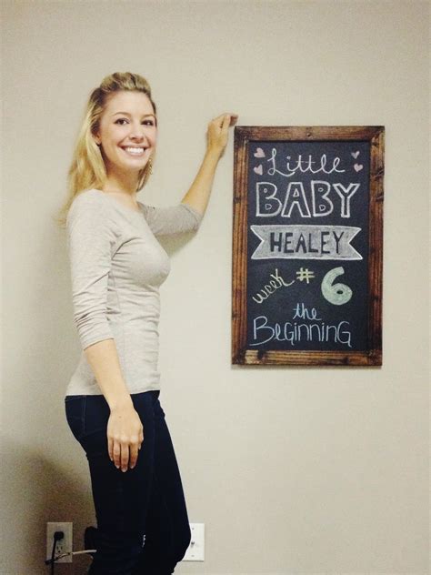6 Weeks Pregnant 6 Week Baby Bump Chalkboard Pregnancy Photo