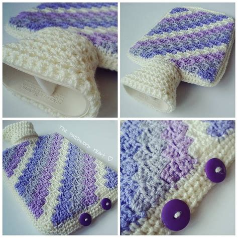 The Patchwork Heart: Crochet hot water bottle covers