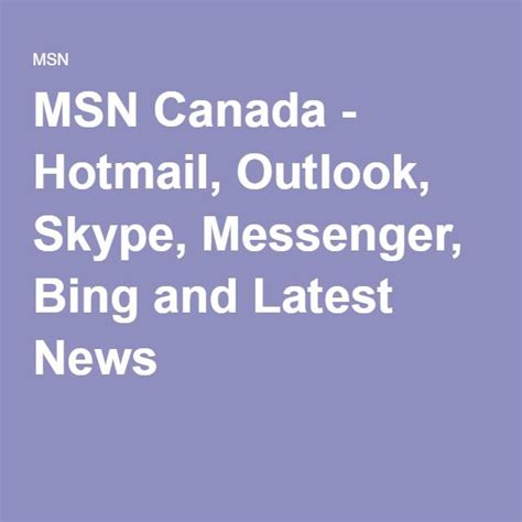 Hotmail, Outlook, Skype, Messenger, Bing and Latest News | Latest news ...