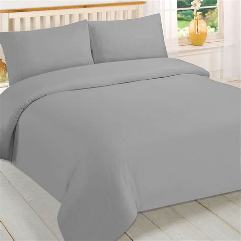 Shop latest grey double bedding set online from our range of home & garden at au.dhgate.com, free and fast delivery to australia. Brentfords Plain Grey Duvet Cover and Pillowcase Bedding ...