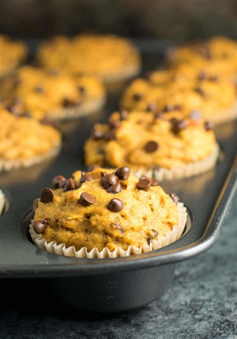 Healthy Pumpkin Chocolate Chip Muffins Build Your Bite