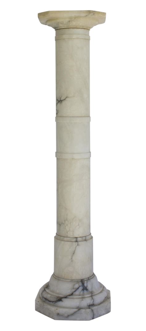 Italian Carrara Marble Pedestal Plant Stand Chairish