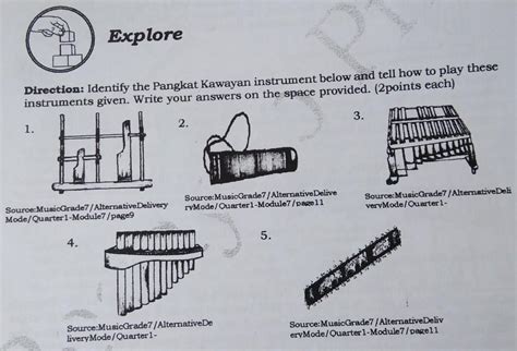 Pangkat Kawayan Instruments Names