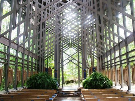 Thorncrown Chapel By E Fay Jones Contemporary Church Thorncrown