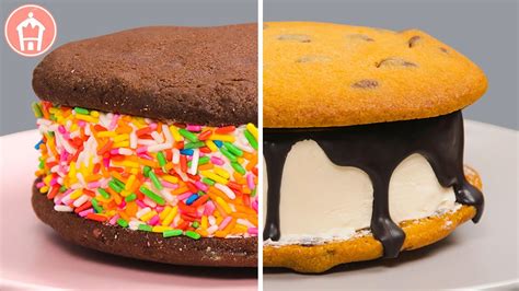 Most Satisfying Ice Cream Dessert Recipes Classic Icecream Sandwich Summer Treats Youtube