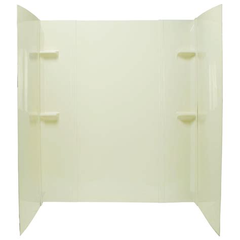 High gloss acrylic surface for a. MUSTEE Durawall 40 in. x 60 in. x 71 1/2 in. 5-Piece Easy ...