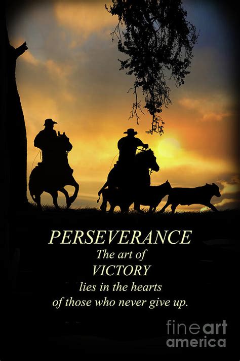 Cowboy Country Western Inspirational Encouragement Perseverance
