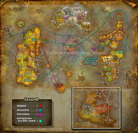 Master Of World Of Warcraft Cata Leveling Flow Map