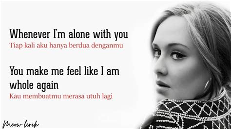 Adele Love Song Lirik Dan Terjemahan Indonesia Youtube