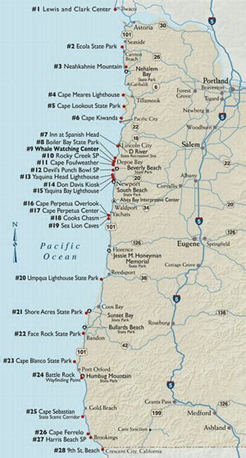 25 Beaches In Oregon Map Maps Online For You