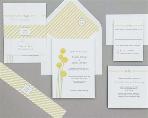 items similar to modern wedding invitation digital file craspedia flower wedding invitation