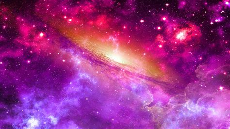 Beautiful Photo Collection Pink Galaxy Background