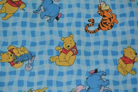 Vintage Winnie The Pooh Fabric Retro Disney Tigger Piglet Pooh Baby
