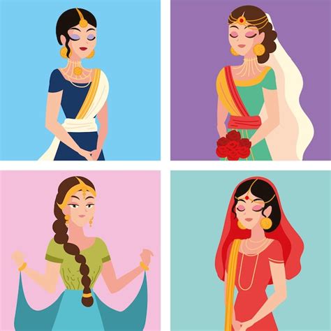 Premium Vector Beautiful Muslim Brides