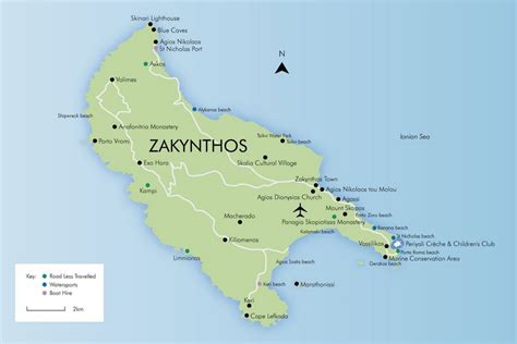 Zakynthos Beaches Map