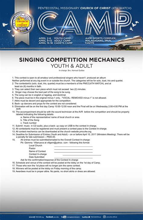 Pdf Singing Competition Mechanics · Singing Competition