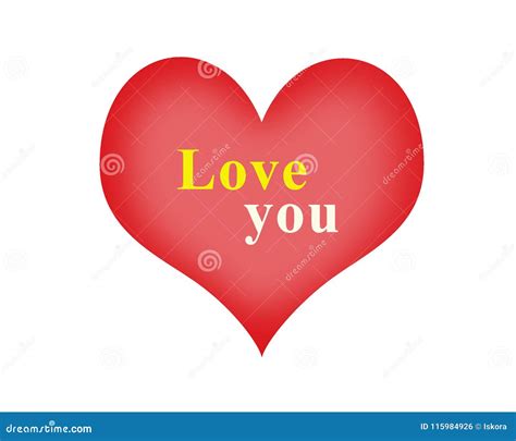 Heart Red I Love You Stock Illustration Illustration Of Love 115984926