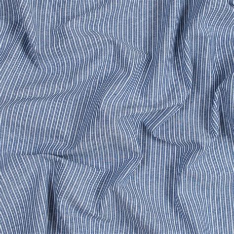 Blue Denim Striped Cotton Chambray Web Archived